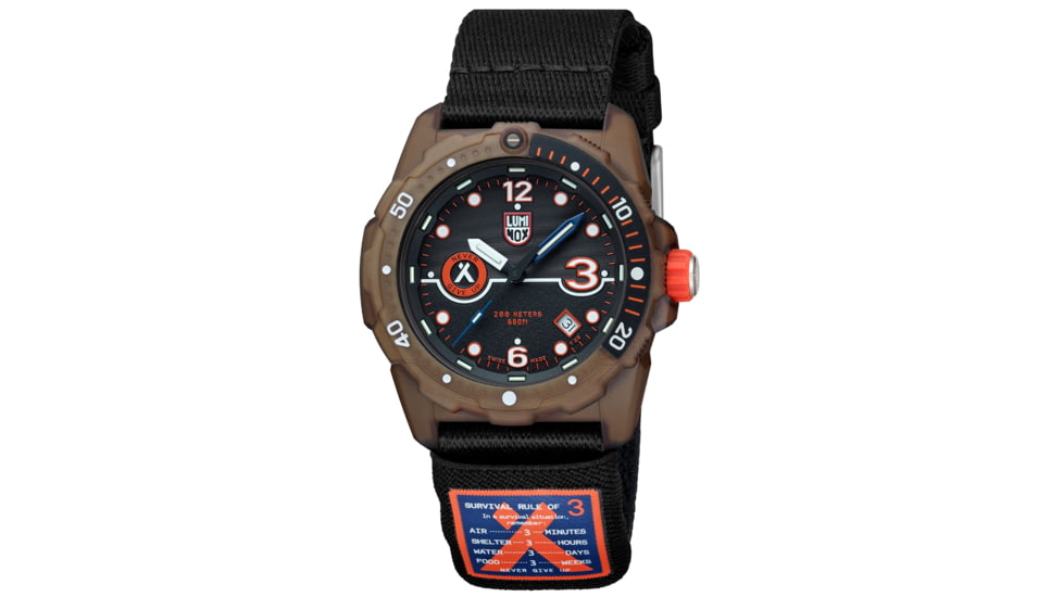 Luminox Bear Grylls Survival Rule of 3 ECO Watch, Black/Black, 42mm, XB.3721.ECO