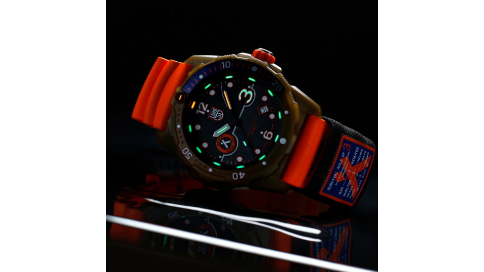 Luminox Bear Grylls Survival Rule of 3 ECO Watch, Black/Orange, 42mm, XB.3729.ECO