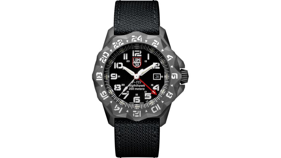 Luminox F-117 Nighthawk Watches, Black/White, 45 mm, 6421