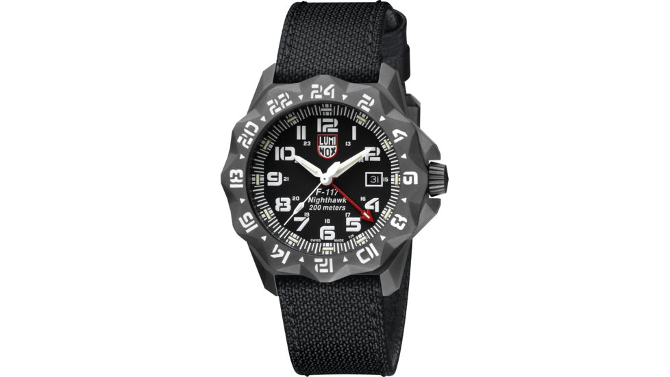 Luminox F-117 Nighthawk Watches, Black/White, 45 mm, 6421