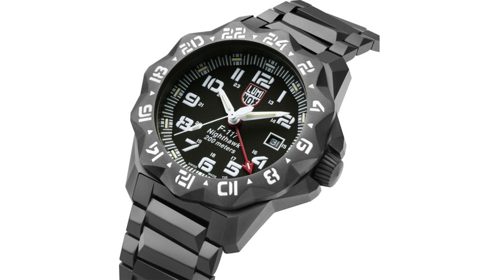 Luminox F-117 Nighthawk Watches, Black/White/Stainless Steel, 45 mm, 6422