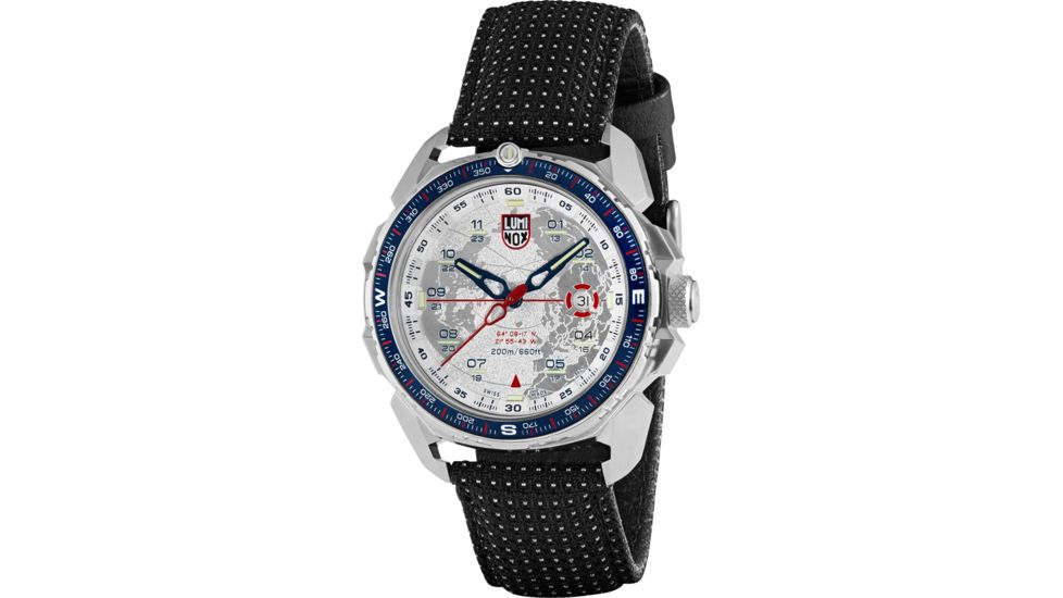 Luminox Ice Sar Arctic Steel Watches, Silver/Blue/Red, 46 mm, 1208