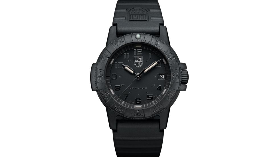 Luminox Leatherback Sea Turtle Watches, Black/Black, 39 mm, 0301.BO