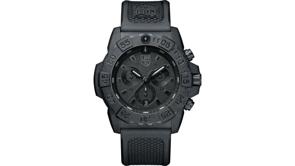 Luminox Navy Seal Chronograph Watches, Black/Black, 45 mm, 3581.BO