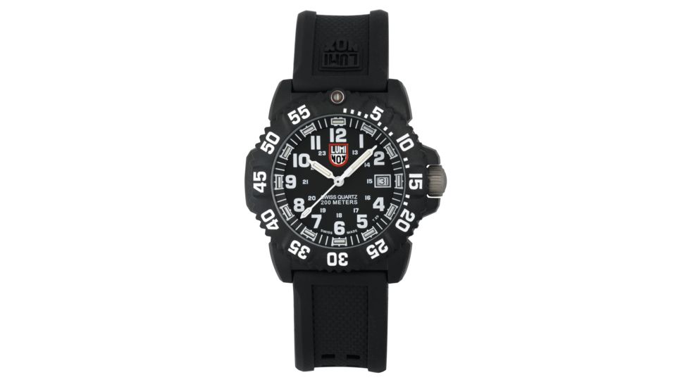 LUMINOX Navy Seal Colormark Watch, Black/White, 38mm A.7051