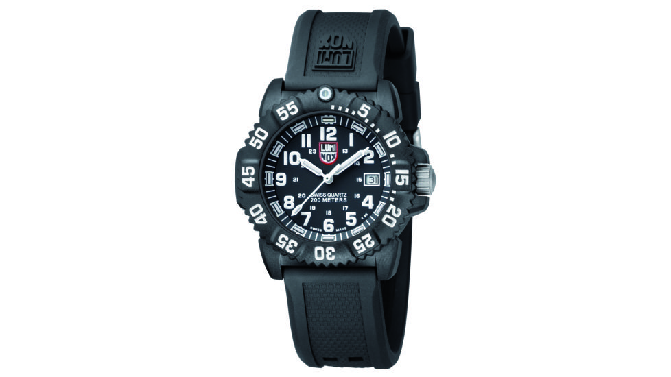 LUMINOX Navy Seal Colormark Watch, Black/White, 38mm A.7051