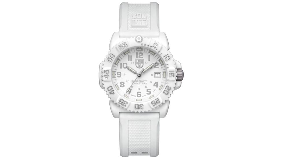 LUMINOX Navy Seal Colormark Watch, White/White, 38mm A.7057.WO