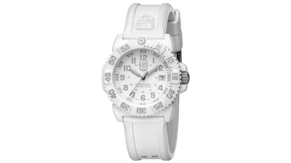 LUMINOX Navy Seal Colormark Watch, White/White, 38mm A.7057.WO