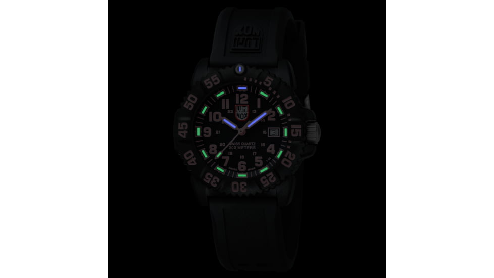 LUMINOX Navy Seal Colormark Watch, Black/Pink, 38mm A.7065