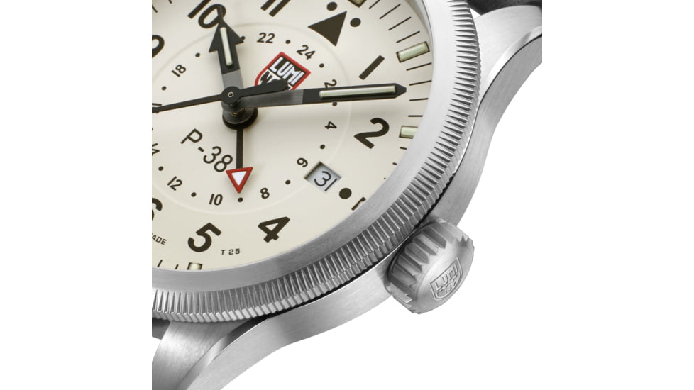 Luminox P-38 Lightening 9520 Series Watch, Beige/Black, 42mm, XA.9527