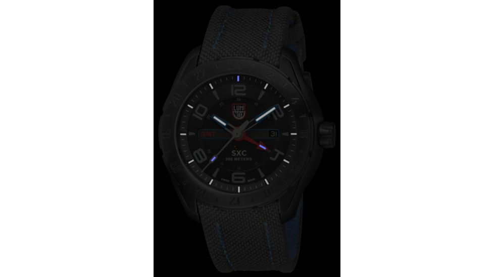LUMINOX SXC Steel GMT Watch, Black/Gray, 45.5mm A.5121.GN
