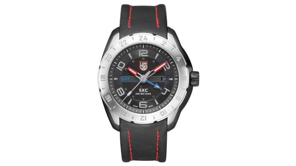 LUMINOX SXC Steel GMT Watch, Black/Gray, 45.5mm A.5127