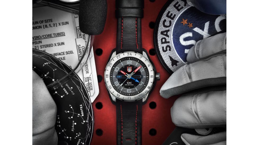 LUMINOX SXC Steel GMT Watch, Black/Gray, 45.5mm A.5127
