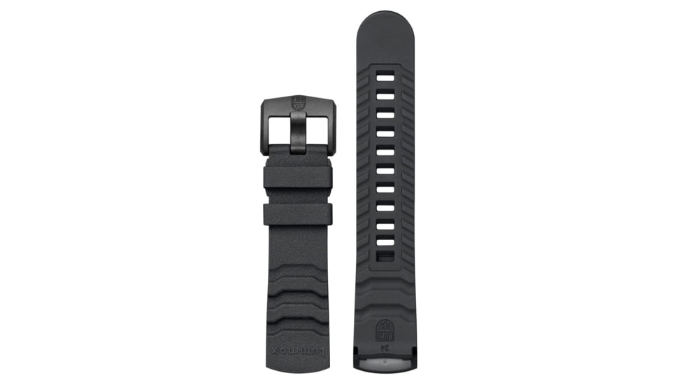 Luminox Integrated Watch Strap for Bear Grylls 3730 Mountain Series, Nitrile Rubber, Black, 24mm, integratedrubstr24mmb