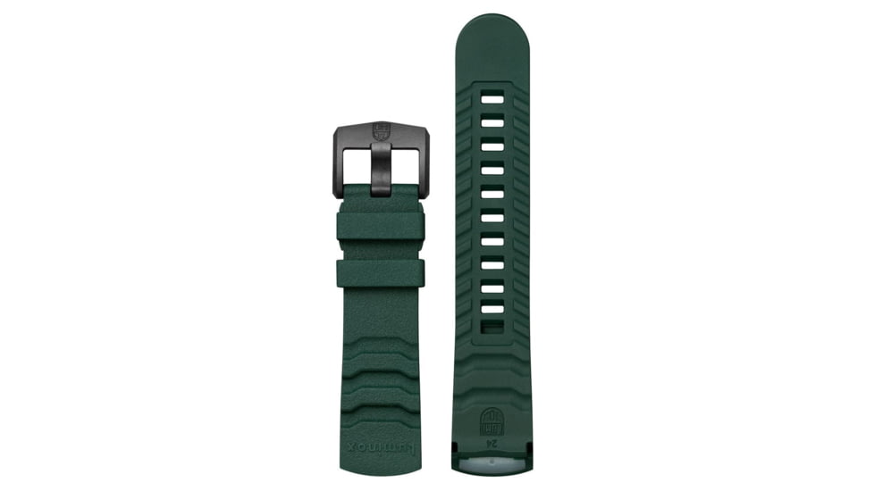 Luminox Integrated Watch Strap for Bear Grylls 3730 Mountain Series, Nitrile Rubber, Green, 24mm, integratedrubstr24gre