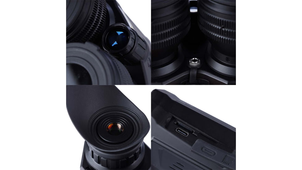 Luna Optics LN-G3-B50 Digital G3 Day-Night Vision Binocular, 6-36x50mm, Digital, Built-In IR Illuminator, 400m Maximum Range, Black, LN-G3-B50