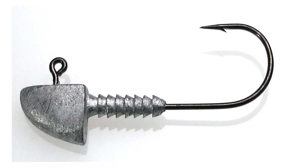 Lunker City Light Tackle Saltwater Fin-S Head with Grip, 1/4 oz, 3/0 Hook, 10/Bag, 14111