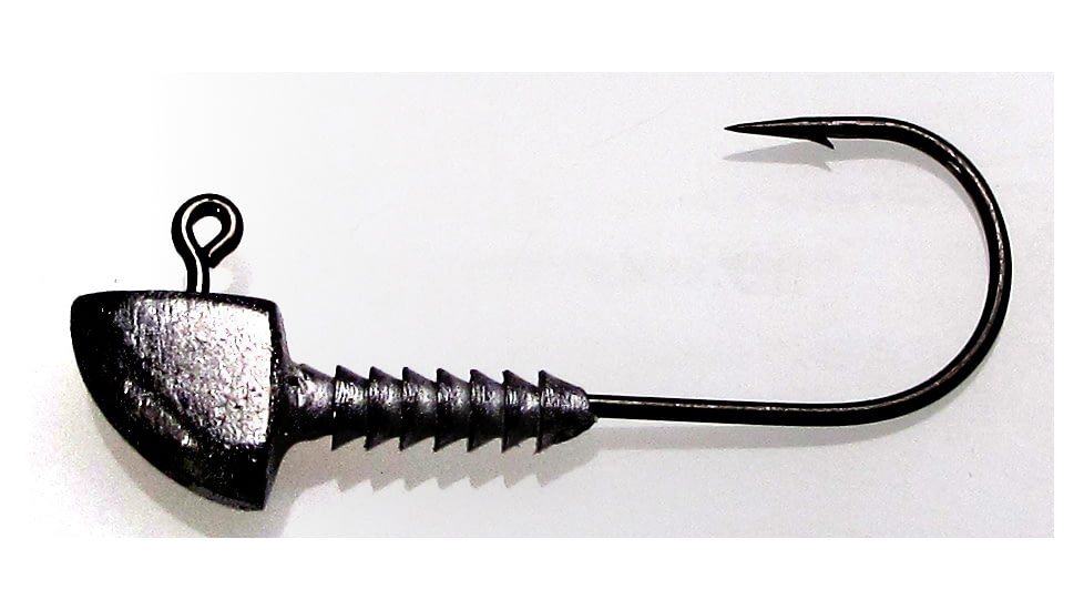 Lunker City Light Tackle Saltwater Fin-S Head with Grip, 1/8 oz, 3/0 Hook, 10/Bag, 18111