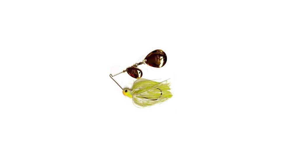Lunker Lure Gen II Hawg Caller, Indiana/Colorado Double Blade, Chartreuse/White, GPW16