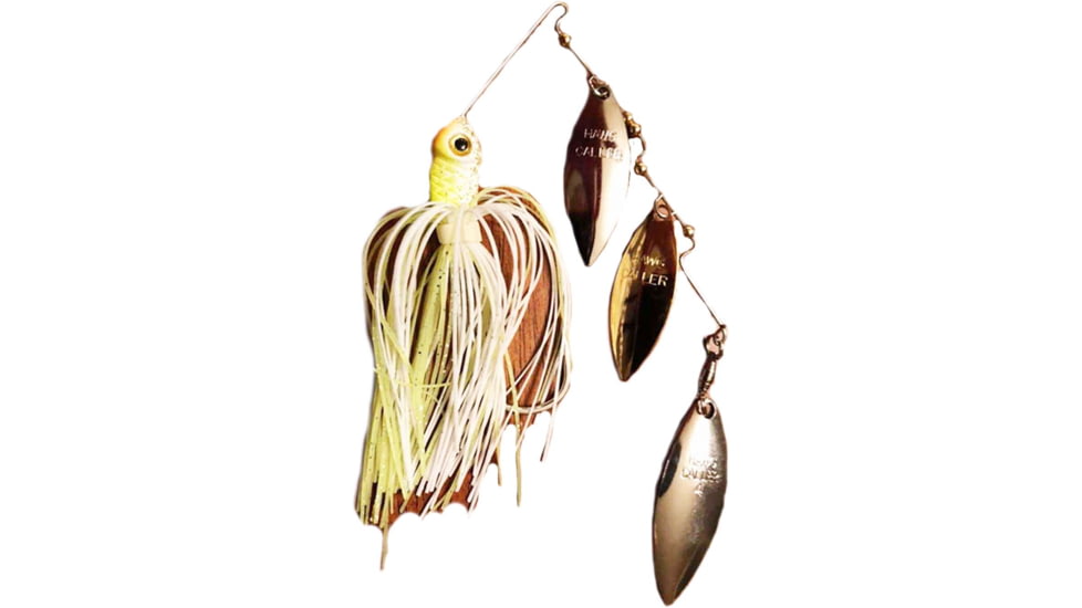 Lunker Lure Gen II Hawg Caller, Three Blade Willow, Chartreuse/White, GPW65