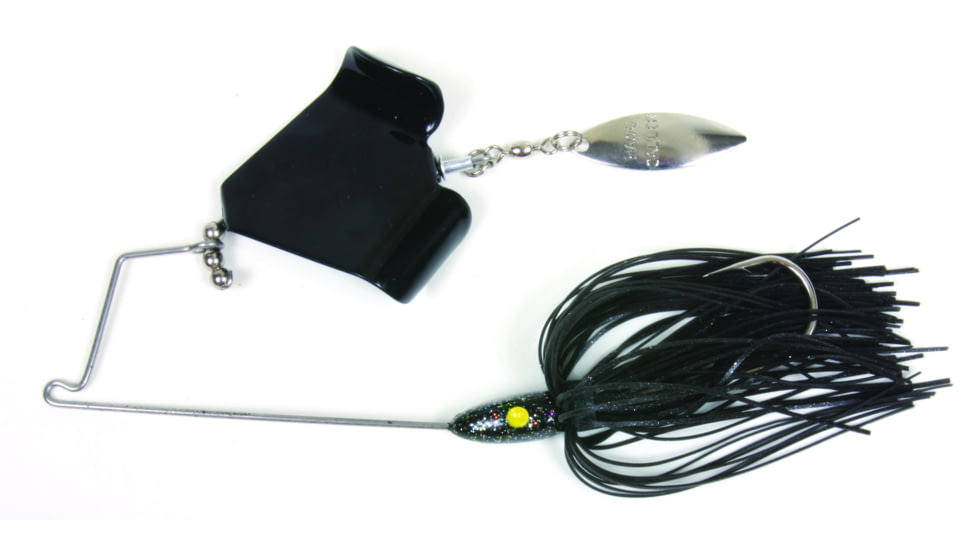 Lunker Lure JumpN Jak Buzz Bait, Black Skirt/Black Blade, 1/2oz, 37120103
