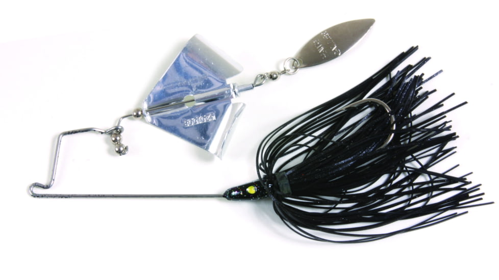 Lunker Lure JumpN Jak Buzz Bait, Black Skirt/Silver Blade, 1/4oz, 37140102