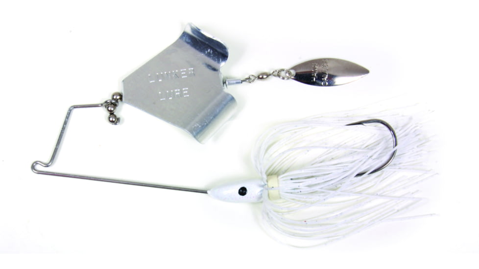 Lunker Lure JumpN Jak Buzz Bait, White Skirt/Silver Blade, 1/2oz, 37121742