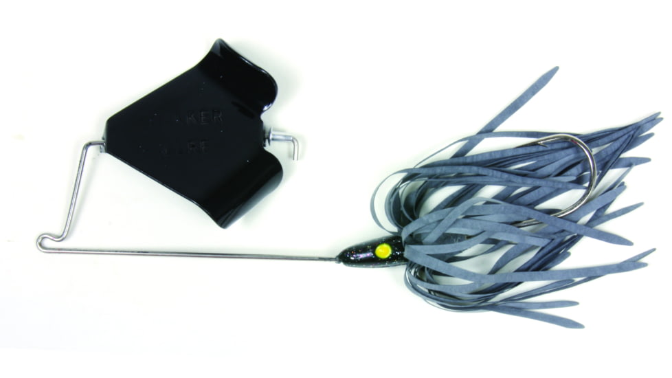 Lunker Lure Original Buzz Bait, Black Skirt/Black Blade, 3/8oz, 4238-0103