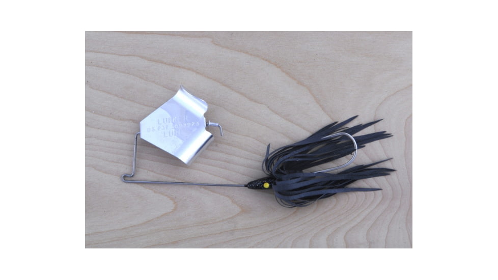 Lunker Lure Original Buzz Bait, Black Skirt/Silver Blade, 1/2oz, 4212-0102