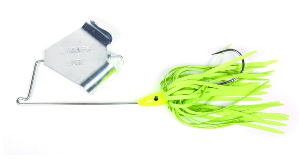 Lunker Lure Original Buzz Bait, Chartreuse Skirt/Silver Blade, 3/8oz, 4238-0662