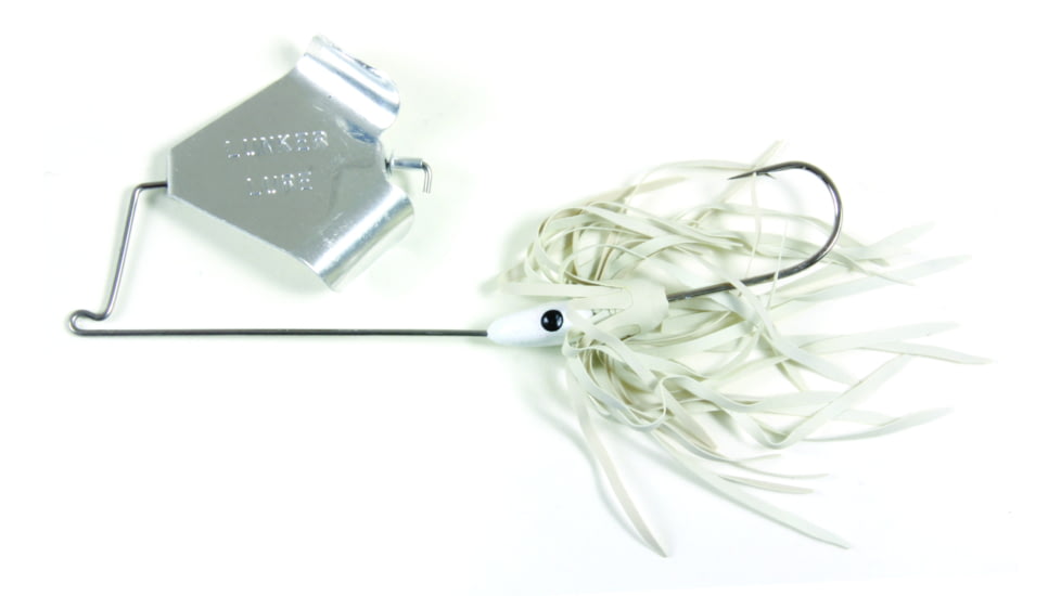 Lunker Lure Original Buzz Bait, White Skirt/Silver Blade, 3/8oz, 4238-1742