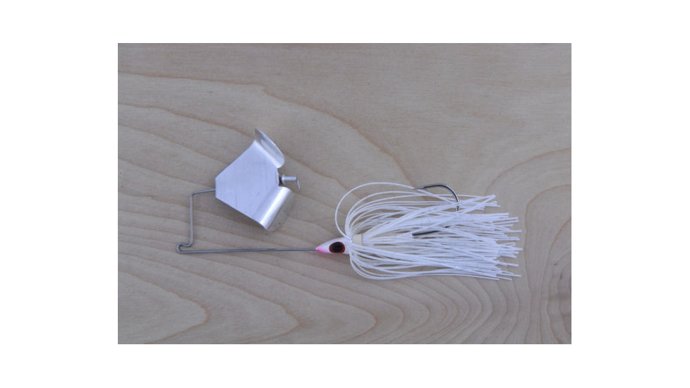 Lunker Lure Proven Winner Buzz Bait, White Head/White/Silver Flake Skirt/Silver Blade, 1/4oz, PW20314