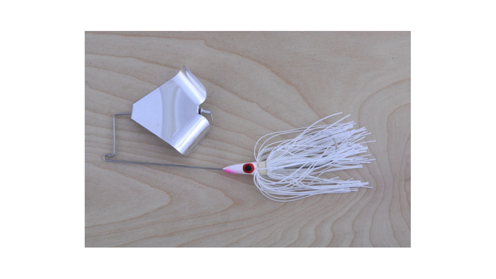 Lunker Lure Proven Winner Buzz Bait, White Head/White/Silver Flake Skirt/Silver Blade, 3/8oz, PW30238