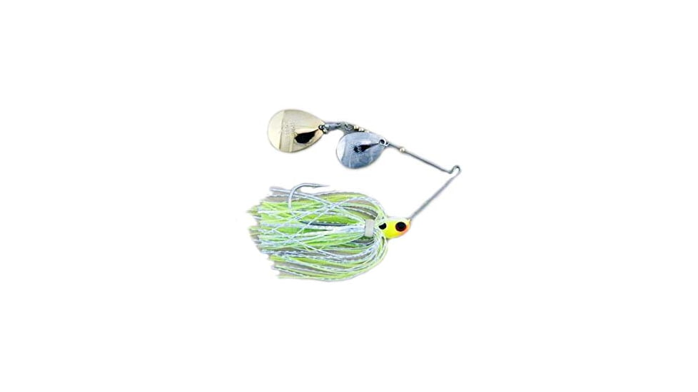 Lunker Lure Proven Winner Double Colorado Blade Spinnerbait, Chartreuse White Head/Chartreuse White Chartreuse , 3/8oz, PW6138