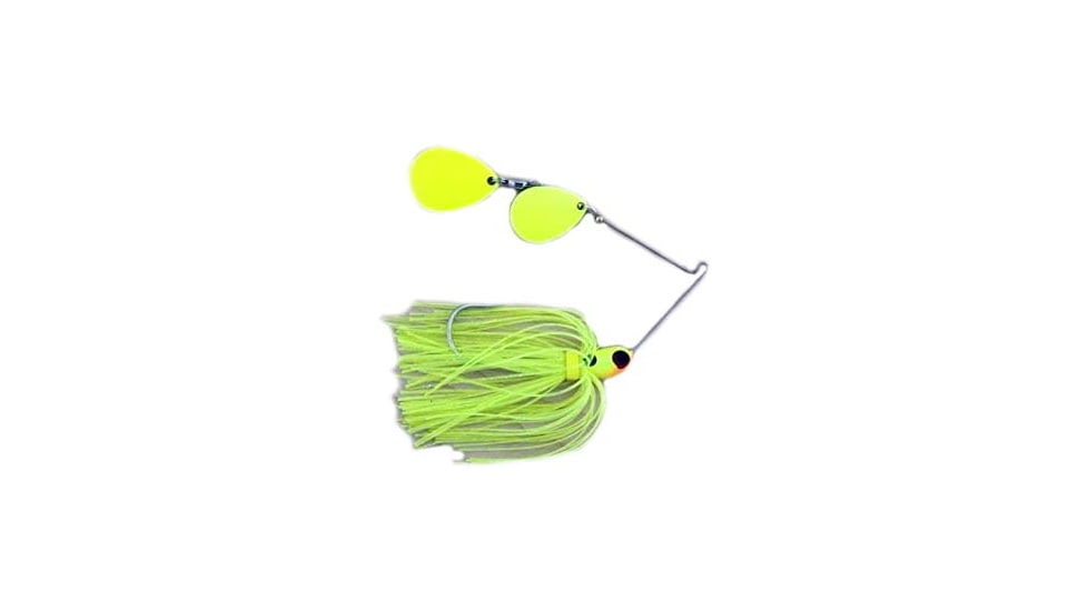 Lunker Lure Proven Winner Double Colorado Blade Spinnerbait, Gold/Chartreuse Head/Chartreuse/Silver Flake Skirt, 3/8oz, PW0738
