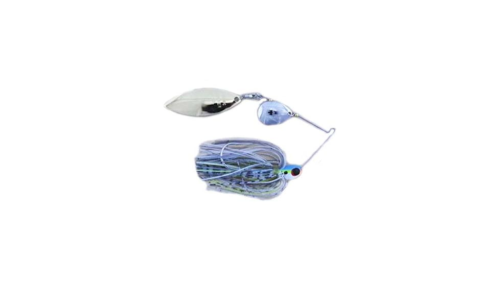 Lunker Lure Proven Winner Double Colorado/Willow Blade Spinnerbait, Sexy Shad, 3/8oz, PW125-PN3