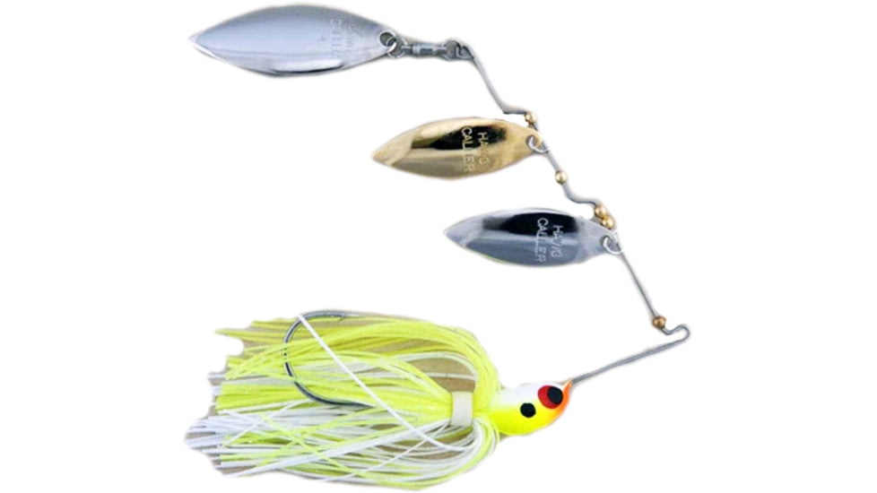 Lunker Lure Proven Winner Nickel/Gold Willow Blade Spinnerbait, Chartreuse/White Head/Chartreuse/White Skirt, 1/2oz, PW6512