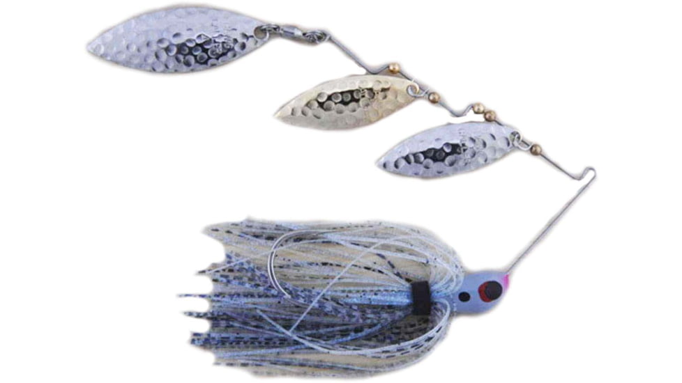 Lunker Lure Proven Winner Willow Blade Spinnerbait, Blue Glimmer Head/Blue Fish Scale Skirt, 3/4oz, PW6734