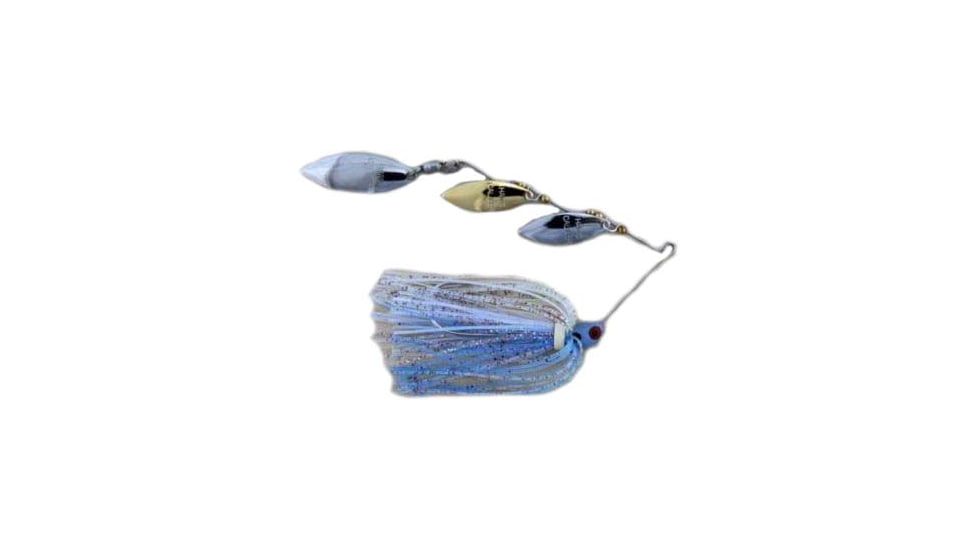 Lunker Lure Proven Winner Willow Blade Spinnerbait, Blue Glimmer Head/Ice Blue Firecraker Skirt, 1/4oz, PW7114
