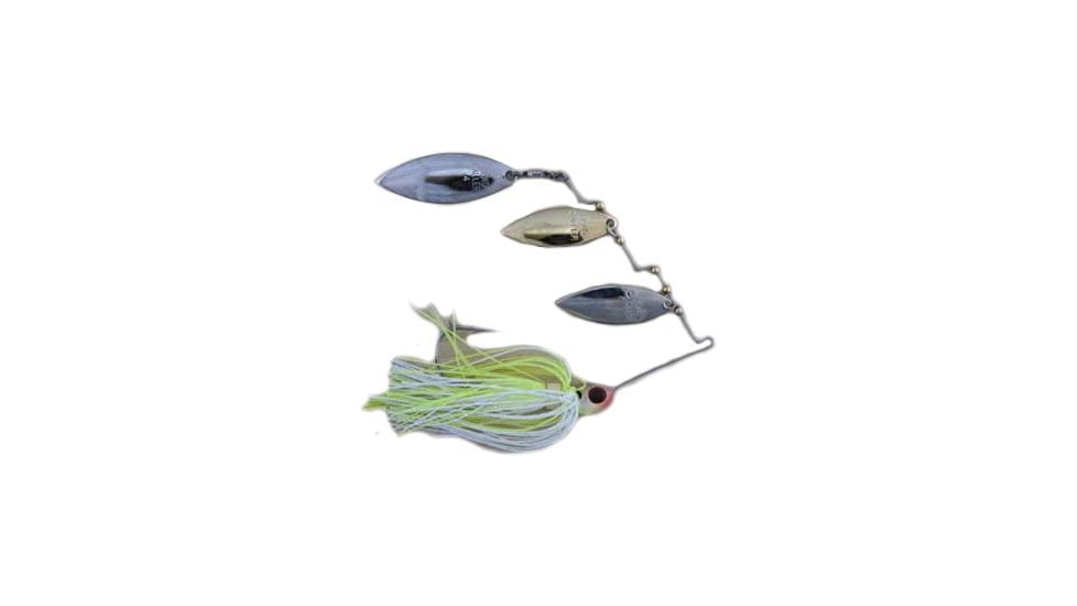 Lunker Lure Proven Winner Willow Blade Spinnerbait, Chartreuse/White/Gold Head/Chartreuse/White Skirt, 3/8oz, PW8738