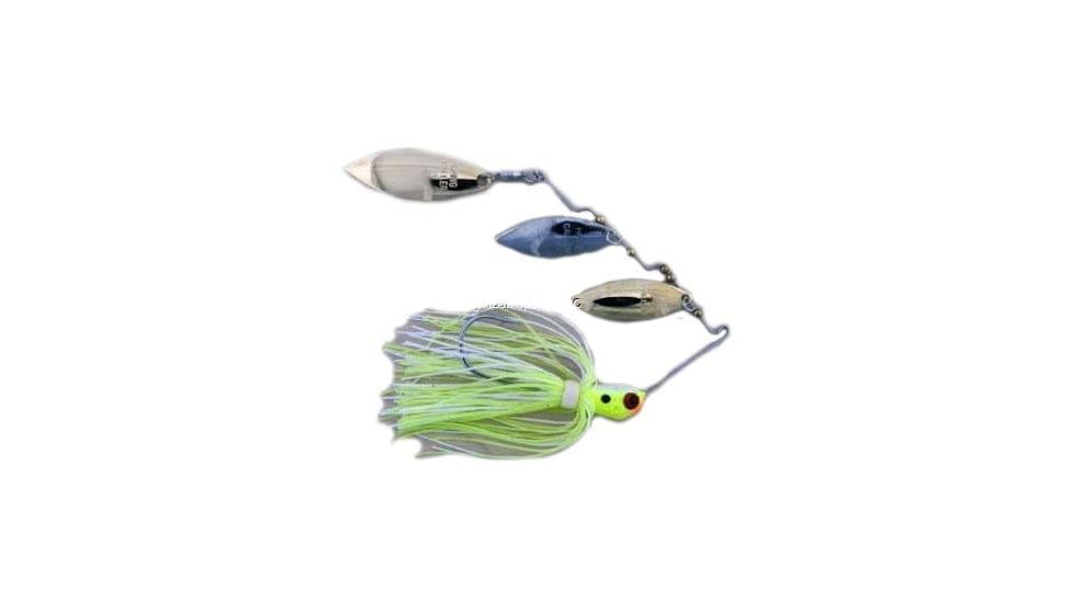 Lunker Lure Proven Winner Willow Blade Spinnerbait, Chartreuse/White Head/Chartreuse/White Skirt, 3/4oz, PW6634
