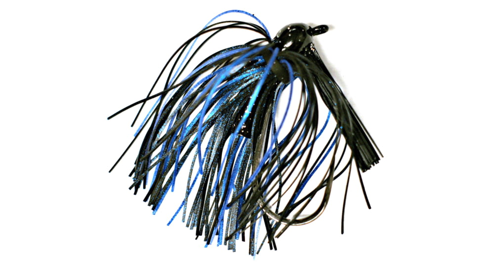 Lunker Lure Rattle Flip Jig, 1/2oz, Black Blue Strands, 5012-4012