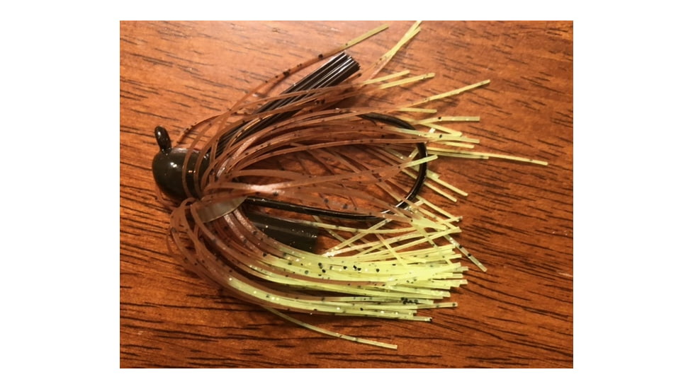 Lunker Lure Rattle Flip Jig, 1/2oz, Pumpkin Chart Tip, 5012-4139