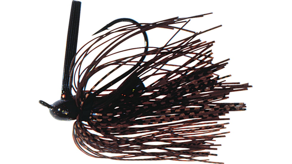 Lunker Lure Rattle Flip Jig, 3/8 oz, Black/Blue Flash, 5038-4014