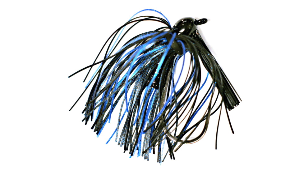 Lunker Lure Rattle Flip Jig, 3/8oz, Black Blue Strands, 5038-4012