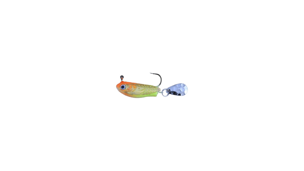 Lunker Lure Rattleback Crappie Minnow, 1/16 oz Chartreuse/Orange, 5516-2073