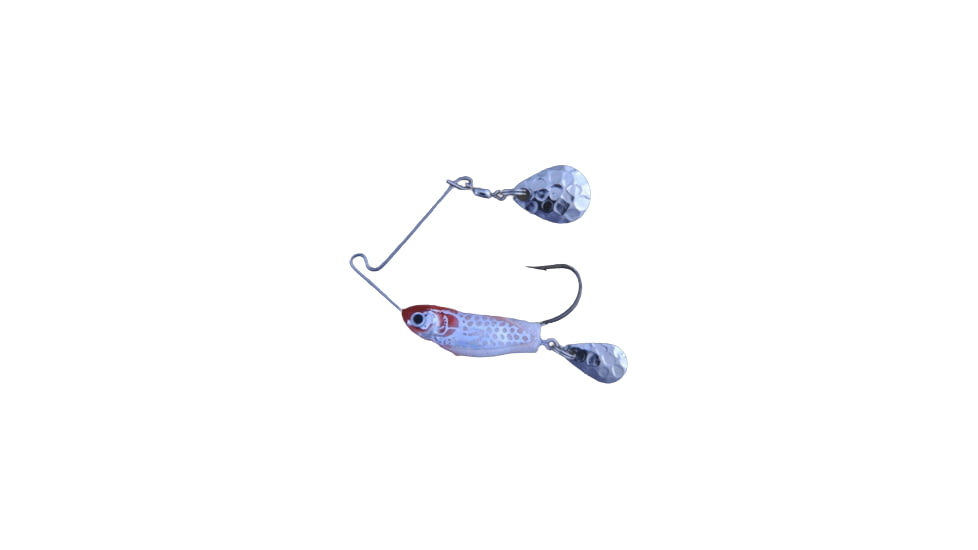 Lunker Lure Rattleback Crappie Spin, 1/8 oz, White/Red, 5618-2181