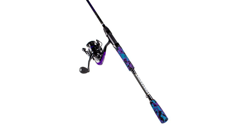 Lunkerhunt Atomic Rod Combo, Black/Purple, 6ft 8in, ATSC01