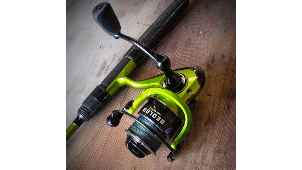 Lunkerhunt Bedlam Spinning Rod Combo, Green, 6ft 8in, SBEDCOM01