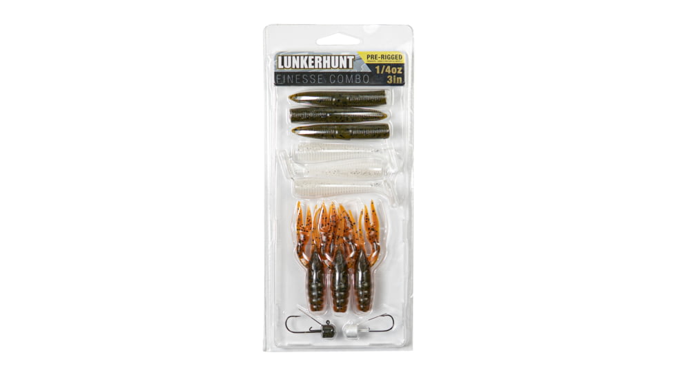 Lunkerhunt Finesse Combo - Pre-Rigged, Assortment, 3in &amp; 1/4 oz, FINCOM01